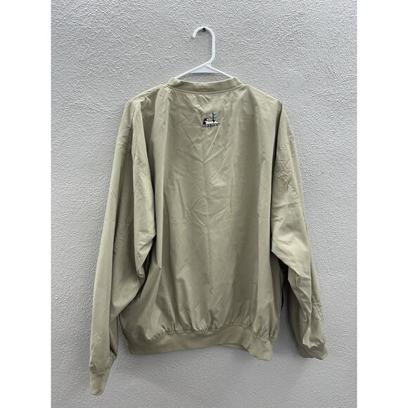 Port Authority Mens Windbreaker Size Large Tan Pensacola Ice Pilots VTG Pullover - Picture 10 of 14